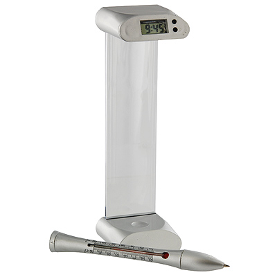 Haбор "Simple": ручка, часы, термометр, подставка см Изготовитель: Китай Артикул: 90607 инфо 495b.