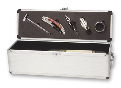 Винный набор в алюминиевой коробке Винные аксессуары 2010 г инфо 5011b.