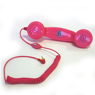 Телефонная трубка к мобильному телефону, цвет: розовый Подарки, сувениры, оригинальные решения Эврика 2010 г ; Упаковка: коробка инфо 10813c.