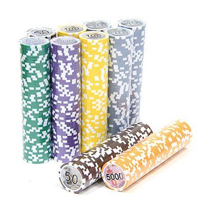 Набор фишек для покера, 500 шт Игровой набор Фирмсток ЛТД Юнит 2010 г ; Упаковка: коробка инфо 363d.