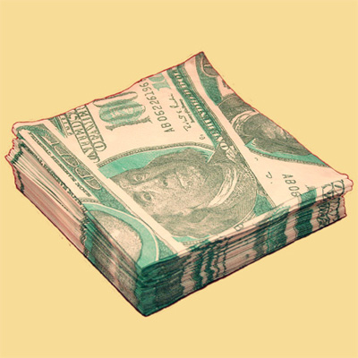 Салфетки "Доллары" см Материал: бумага Артикул: 01010 инфо 7765d.