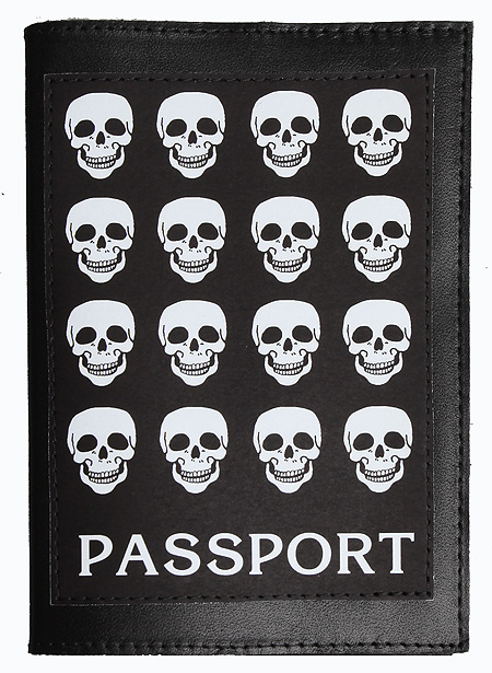 Обложка для паспорта "Черепа" 14 см Автор: Дмитрий Михайлов инфо 7774d.