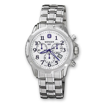 Часы наручные "GST Chrono" 78259 белый, стальной корпус, стальной ремешок инфо 12927f.