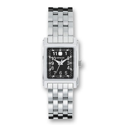 Часы ESCORT, S, черный циферблат, стальной корпус, браслет Часы наручные 2010 г инфо 12937f.