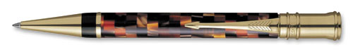 Шариковая ручка "Parker Duofold", янтарно-красная с позолоченными 23К деталями с позолоченными 23К деталями дизайна инфо 13100f.