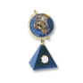 Набор: модель глобуса на подставке с часами, с ручкой, цвет: синий Диаметр 4,8 см 2010 г инфо 13993f.