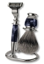 Бритвенный набор, цвет: серебряный, с синим перламутром Набор для бритья 2010 г инфо 66g.