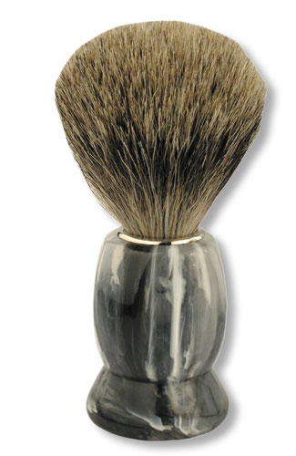 Помазок, барсучий ворс, ручка - серый мрамор Набор для бритья 2010 г инфо 82g.