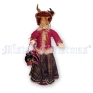 Подарочная кукла "Корова в костюме", цвет: красный/коричневый, 62 см Размер: H=62 (см) Цвет: красный/коричневый инфо 107i.