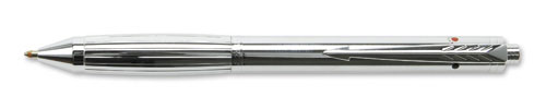 Многофункциональная ручка "Parker Shiny Chrome Highlight", шариковая (синяя, черная, карандаш 0,5 мм, оранжевый выделитель) Highlight (шарик син+черн+карандаш 0,5мм+ оранж выделитель) инфо 3674i.